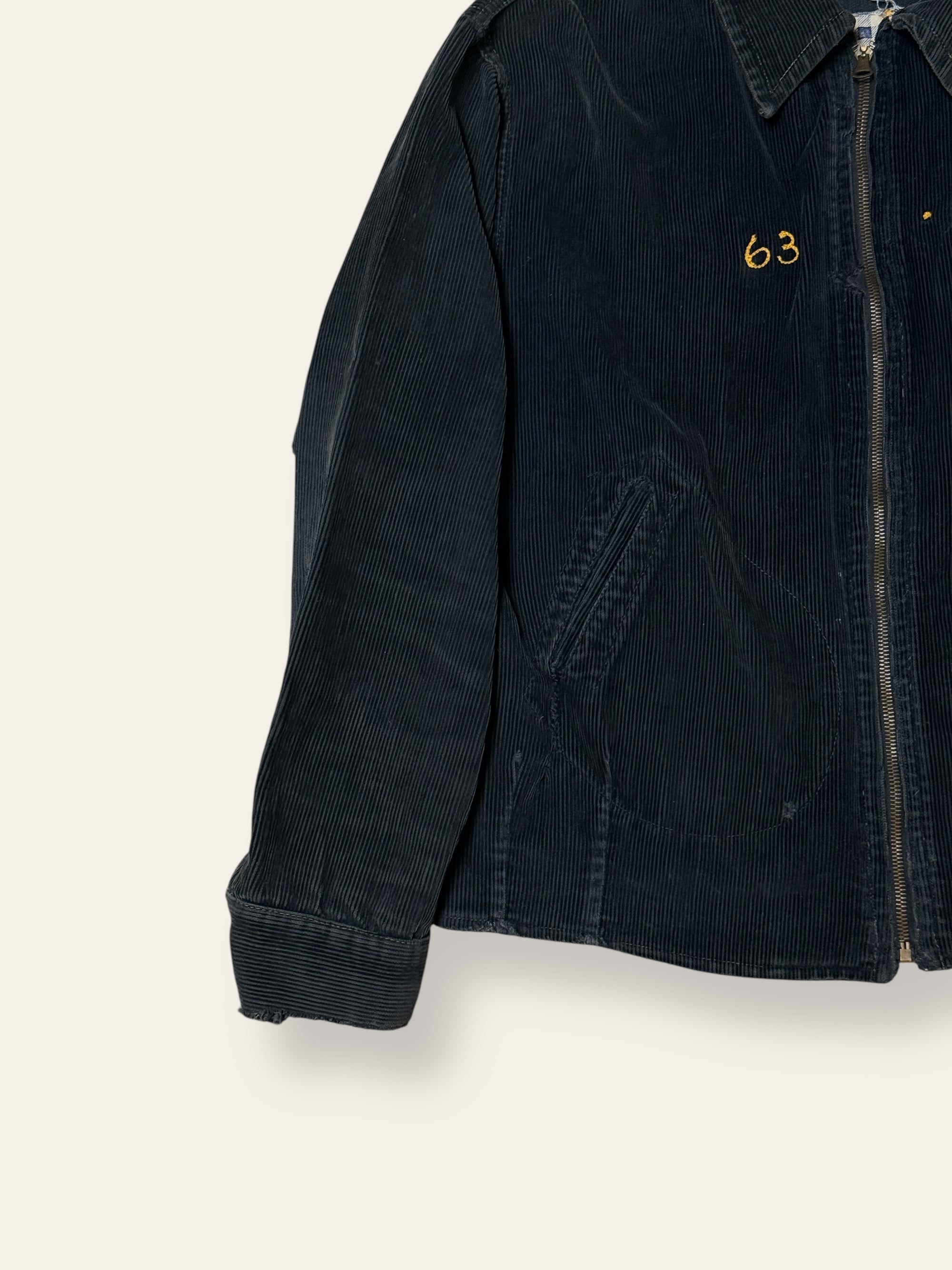 Vintage 1963 Corduroy School Sport Chain Stitch Jacket