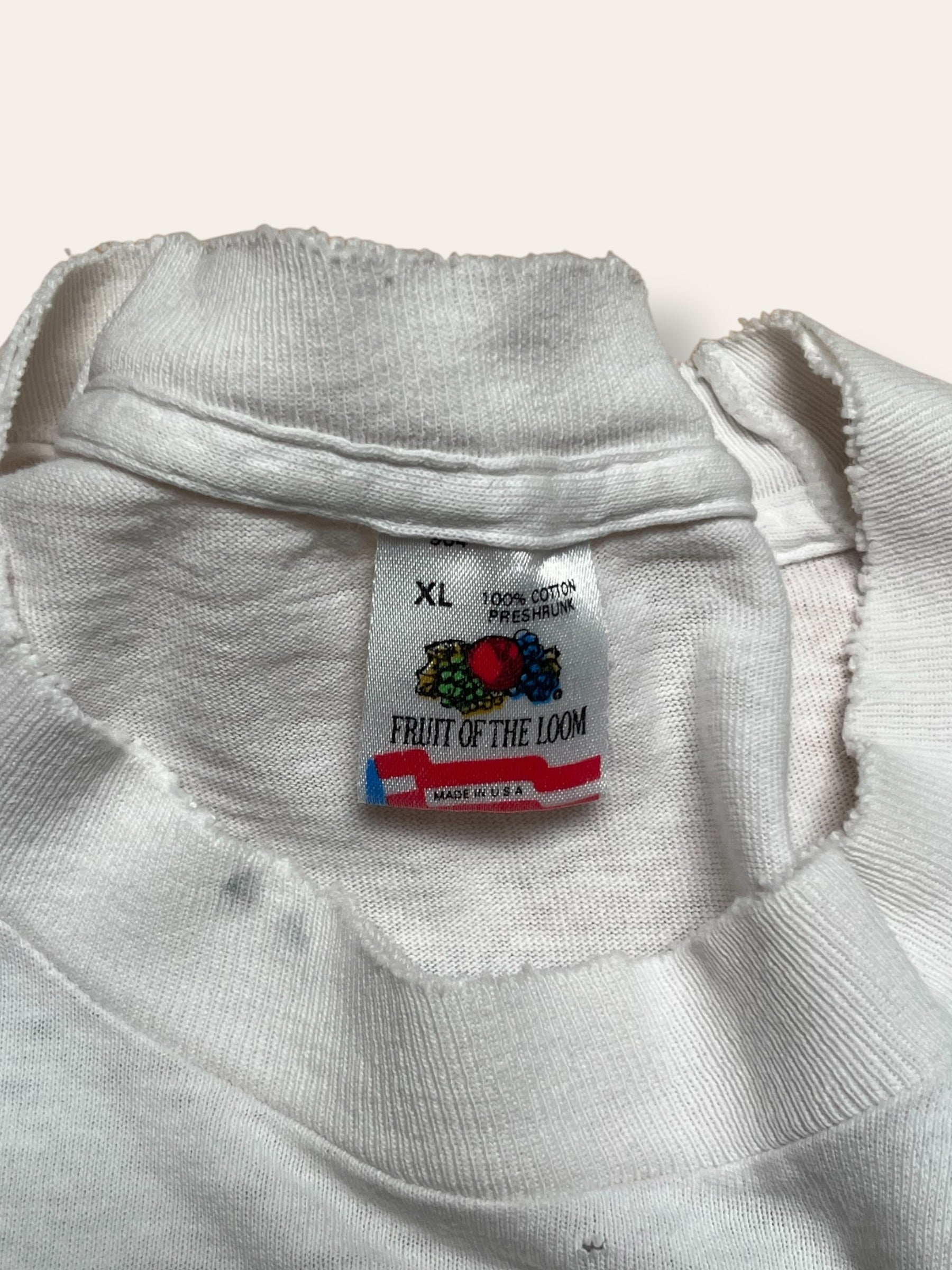 Vintage 1980’s Robert Mapplethorpe “Ajitto” Photograph T-Shirt | Distressed White Graphic Tee | Museum Of Contemporary Art Chicago Tee