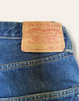 Vintage 1960s Levi’s 501s Big E Hippie Patchwork Denim Jeans | Bell Bottom Folk Art Custom Denim Pants W:26