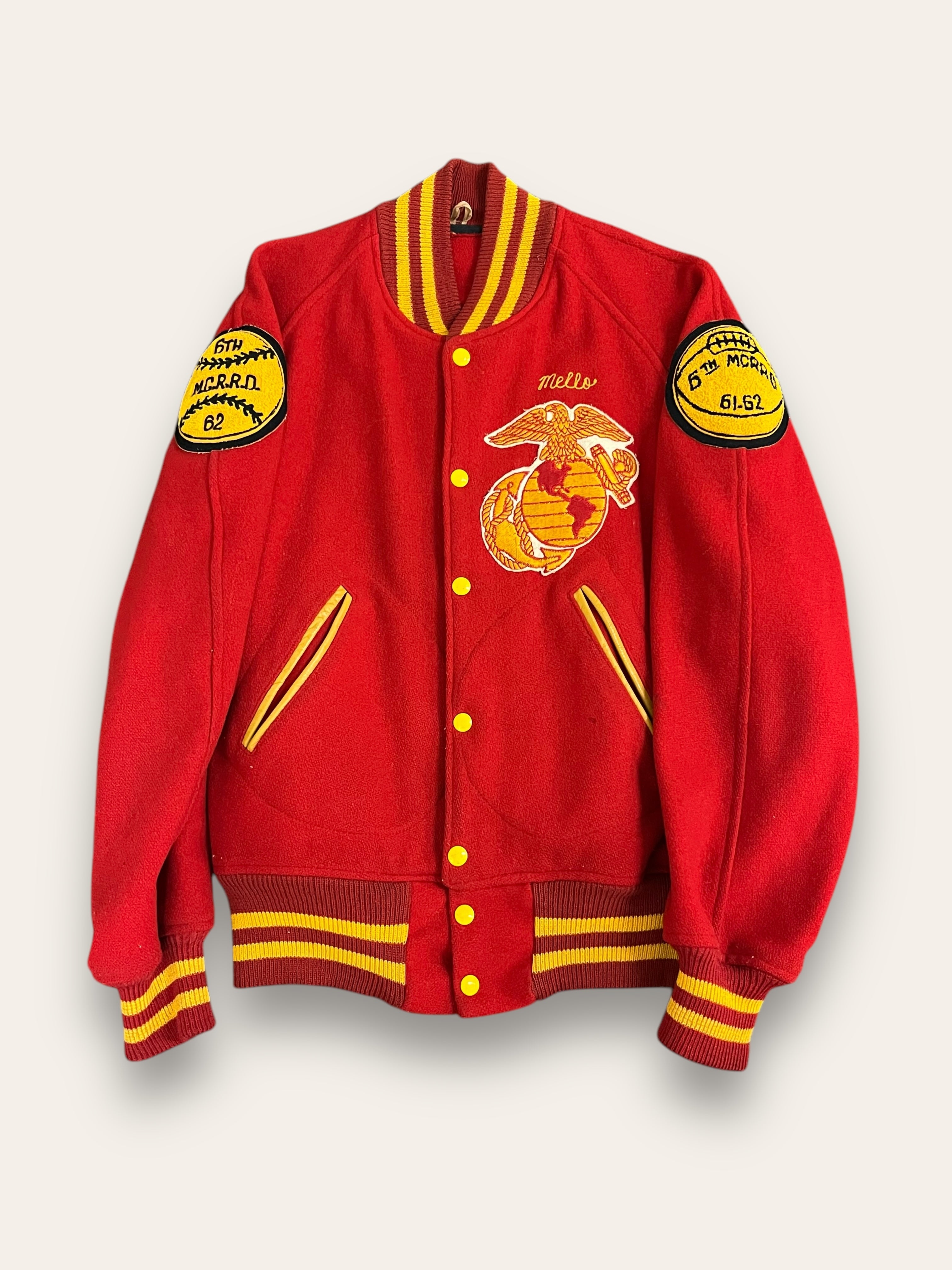 ヴィンテージ　ブランケット　United States Marine Corps Vintage 1960's USMC Baseball Basketball Jacket – Afterlife Boutique