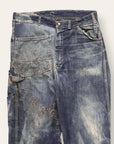 Vintage 1950’s Money Bak Denim Repaired Jeans W:34