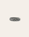 Sculptural Woven Sterling Silver Ring | Oxidized Braid Size 10