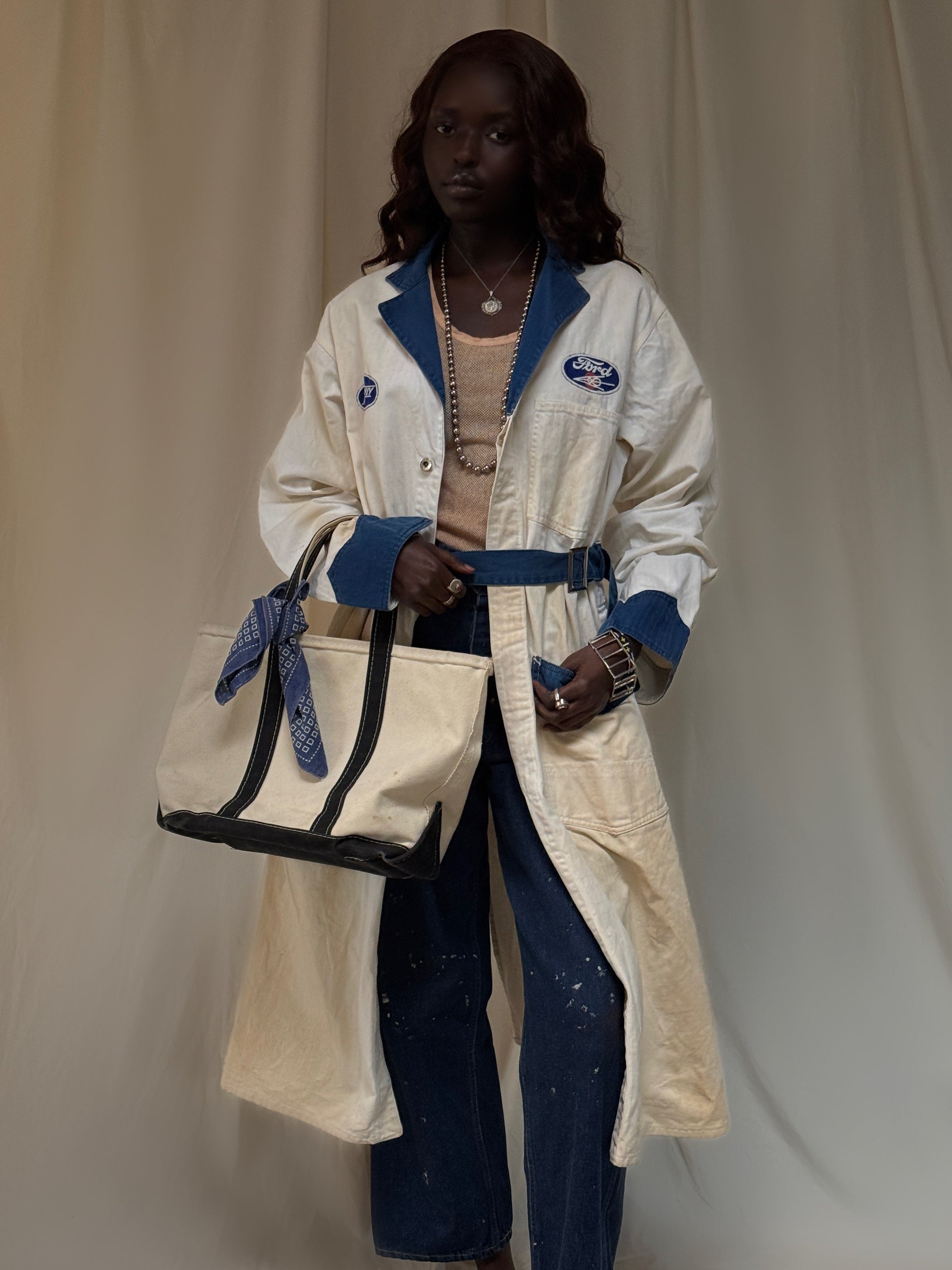 1940s Ford Mechanic Jacket | Vintage Workwear Auto Shop Coat
