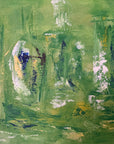 Vintage 1960s Mid-Century Modern Abstract Bar Scene Panoramic Painting | MCM Signed B. Gregor 1965