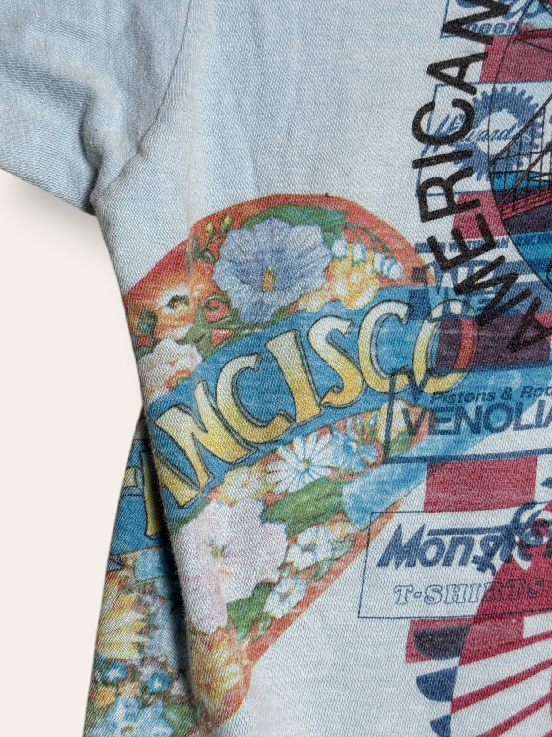 Vintage 1976 Kelley Mouse Studio Test Print T-Shirt | STUD San Francisco Bar | Grateful Dead Graphic Jester and Rose Tee | Rare 1970s Psychedelic Art T-Shirt