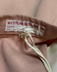 Vintage 1940's Gabardine Hollywood Western Skirt | Chain Stitch Embroidery, Rhinestones & Suede Fringe