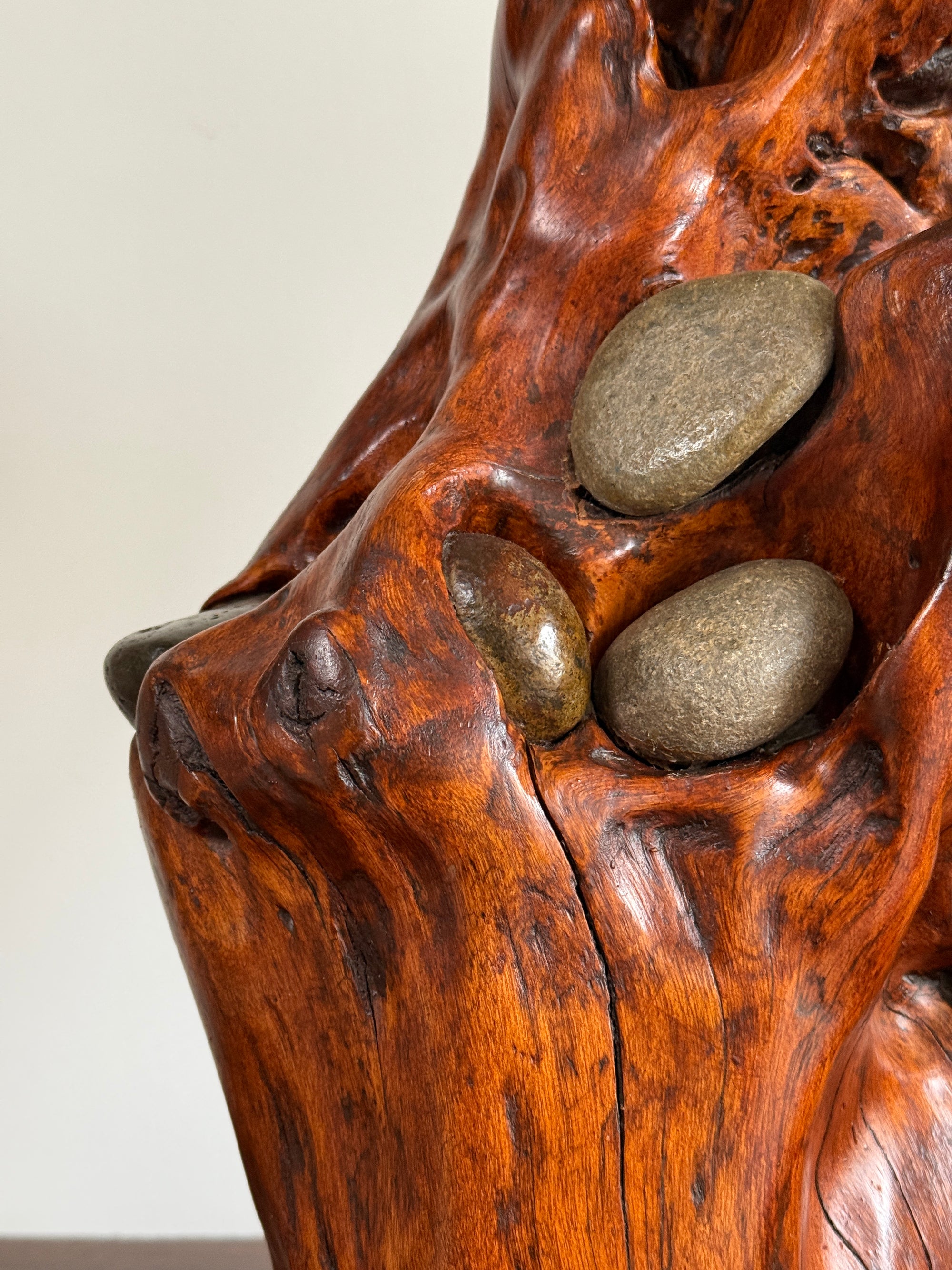 Vintage Mid Century Modern Organic Wood Sculpture | Hand Carved Burl Wood Abstract Biomorphic Art | MCM Naturalist Decor
