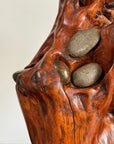 Vintage Mid Century Modern Organic Wood Sculpture | Hand Carved Burl Wood Abstract Biomorphic Art | MCM Naturalist Decor