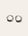 925 Sterling Silver Rope Twist Mini Endless Hoops | Silver Huggies hoop Earrings