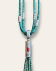 Vintage Santo Domingo Nestoria P. Coriz Turquoise Coral Necklace