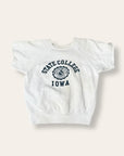 Vintage 1960’s State College Iowa Flock Print Sweatshirt