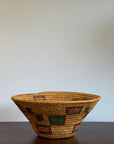 Vintage Jicarilla Apache Coil Handmade Basket | Native American Geometric Basket