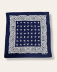 Vintage 1950’s Indigo Paisley Fast Color Bandana