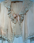 Vintage 1930s Silk & Lace Bed Jacket | Silk Lingerie Top