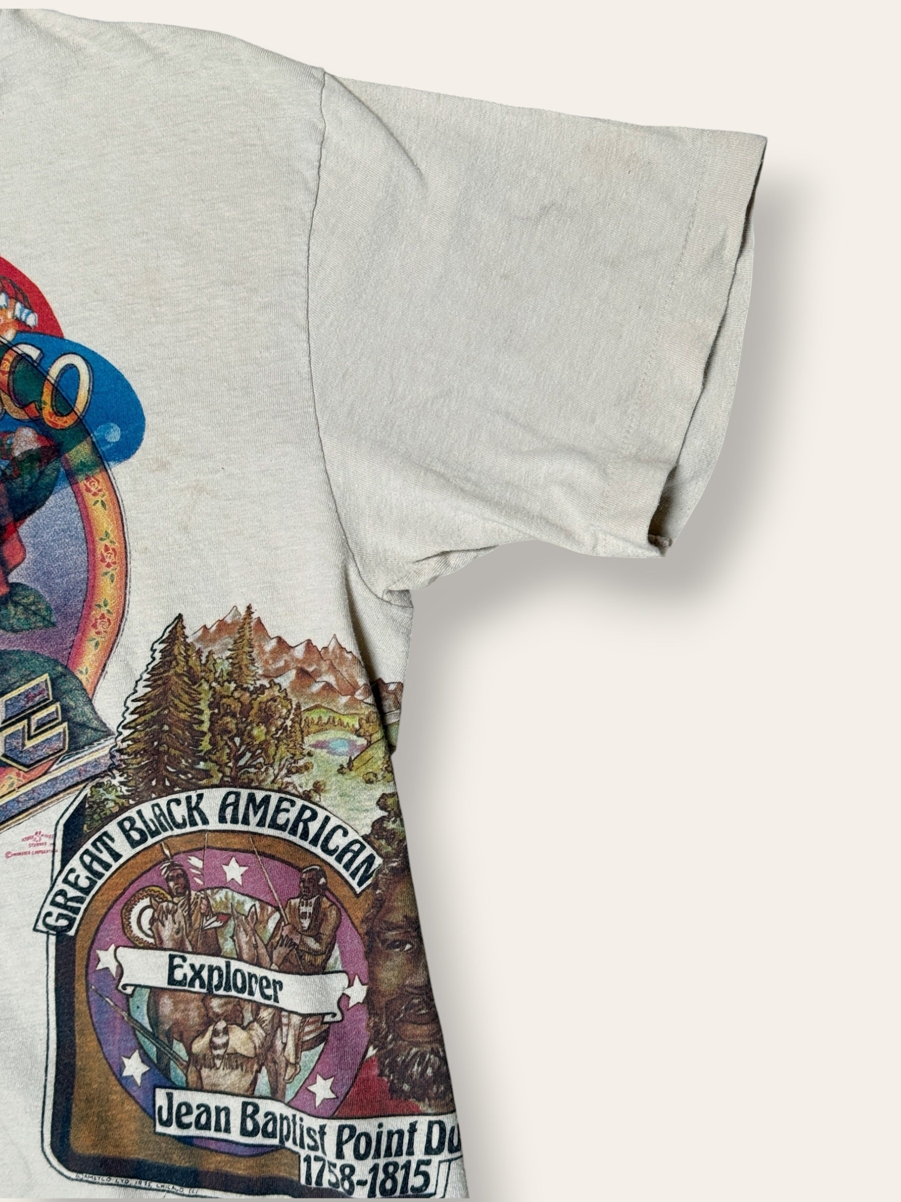 Vintage 1975 Kelley Mouse Studio Test Print T-Shirt | San Francisco, Tiger Rose Graphic Tee | Rare 1970s Psychedelic Art T-Shirt