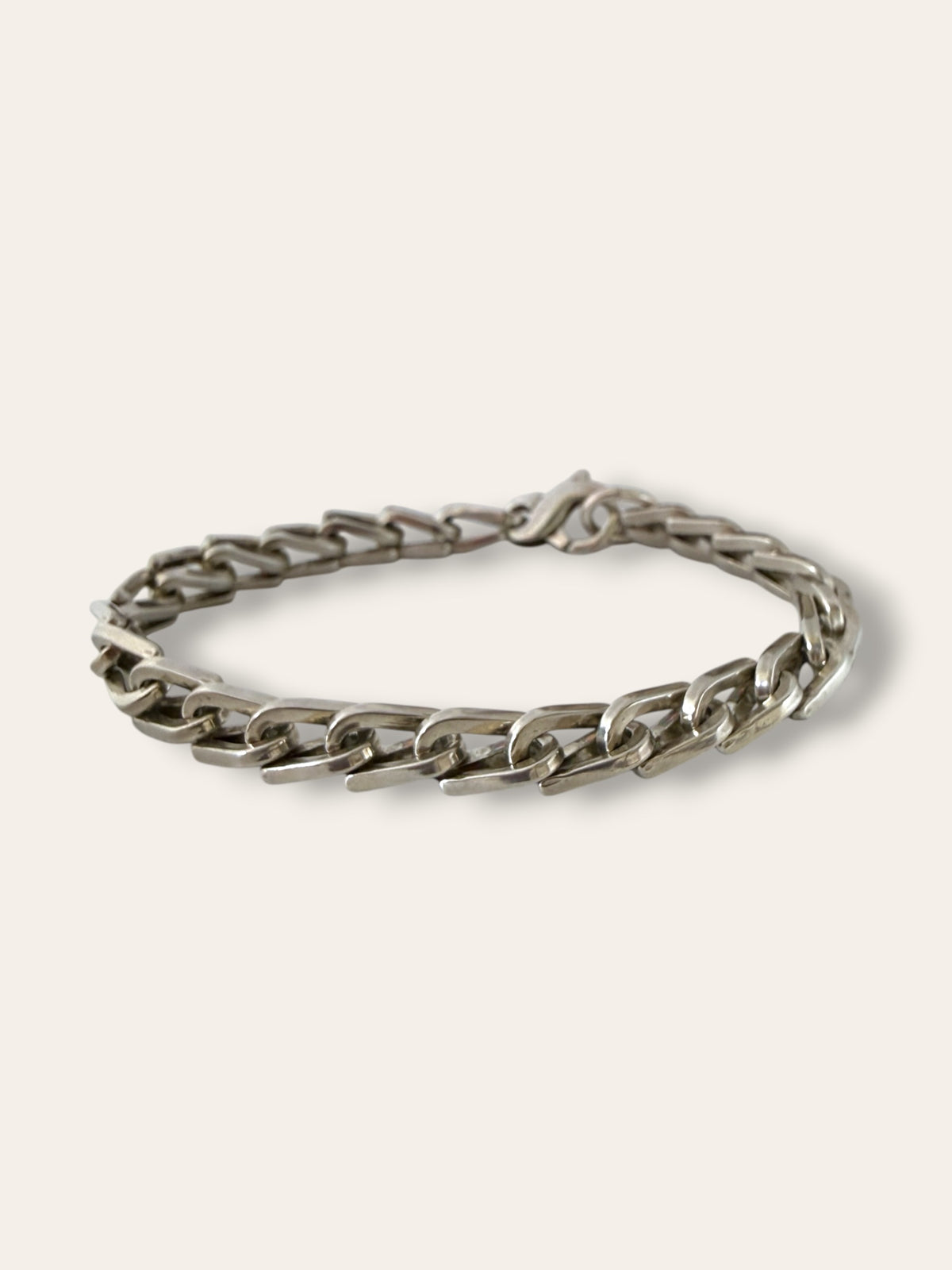 925 Sterling Silver Chunky Artisan Handmade Chain Link Bracelet