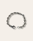 925 Sterling Silver Heavy Artisan Handmade Chain Link Bracelet | Dual Link Bracelet