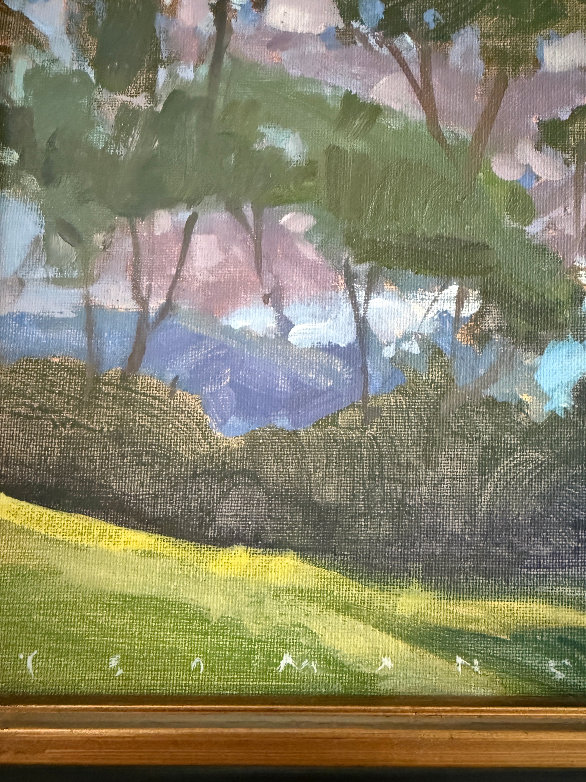 2000s Jeff Yeomans Original Oil Painting | Laguna Beach California Coastal Landscape Impressionist Art