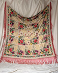 Vintage 1920’s Manton De Manila Silk Embroidered Double-Sided Piano Shawl ///SOLD///