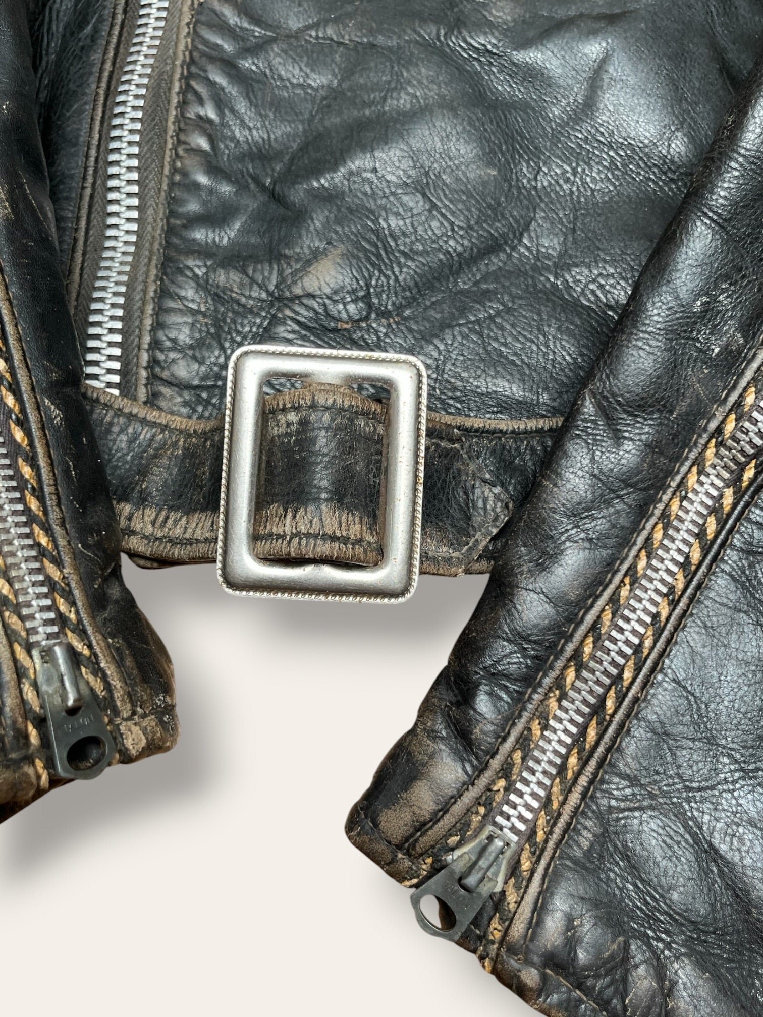 Vintage 1940-50s Hercules 2-Star Steerhide Leather Biker Jacket