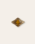 Antique 10k Gold Art Deco Citrine Ring Size 4