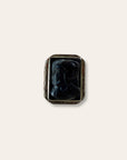 Vintage 1900’s Sardonyx Cameo 14k White Gold Ring Size 10