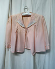 Vintage 1930s Silk-Rayon Two Tone Bed Jacket | Silk Lingerie Layering Top