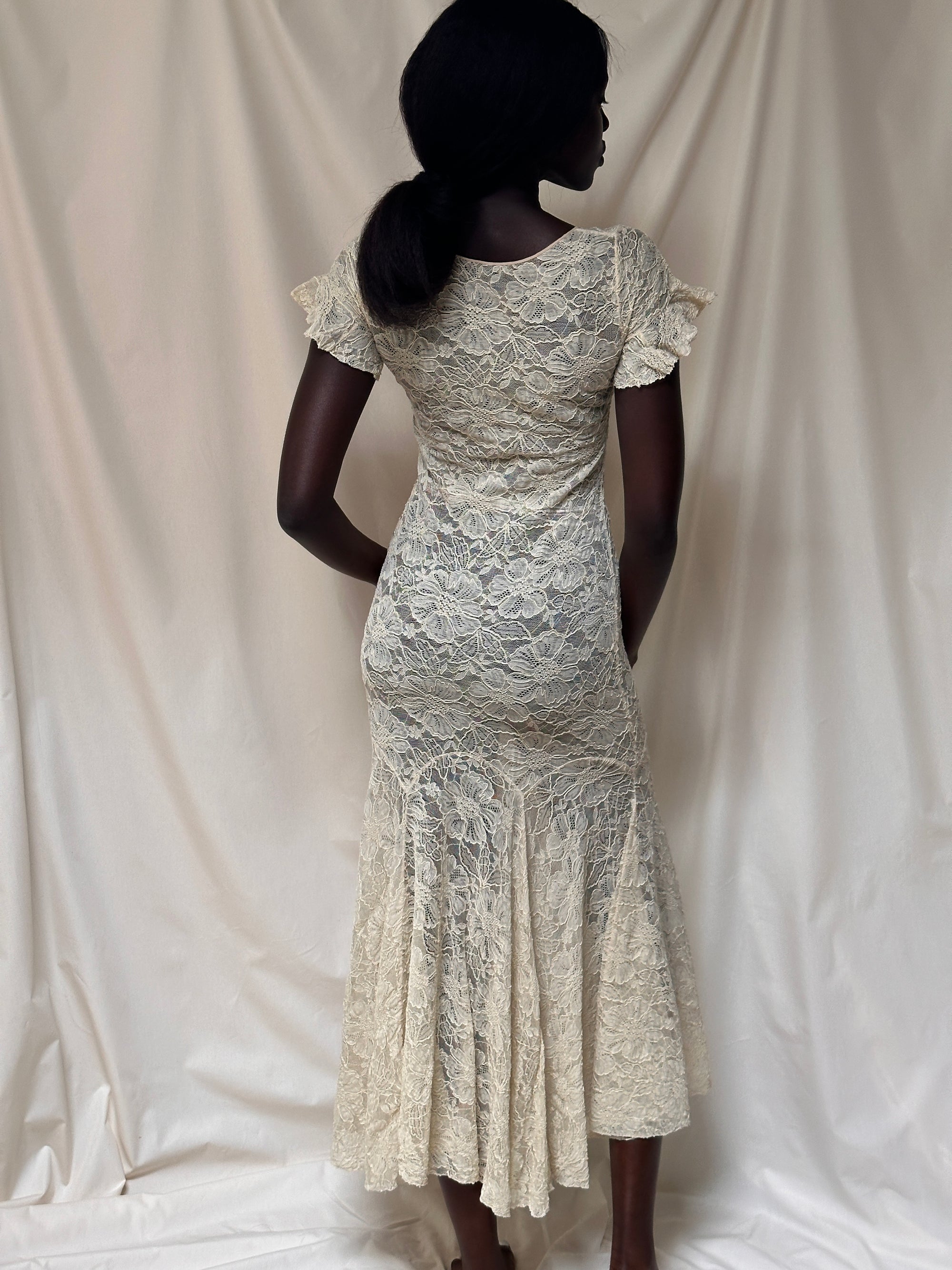 Vintage 1930’s Creme Lace Dress