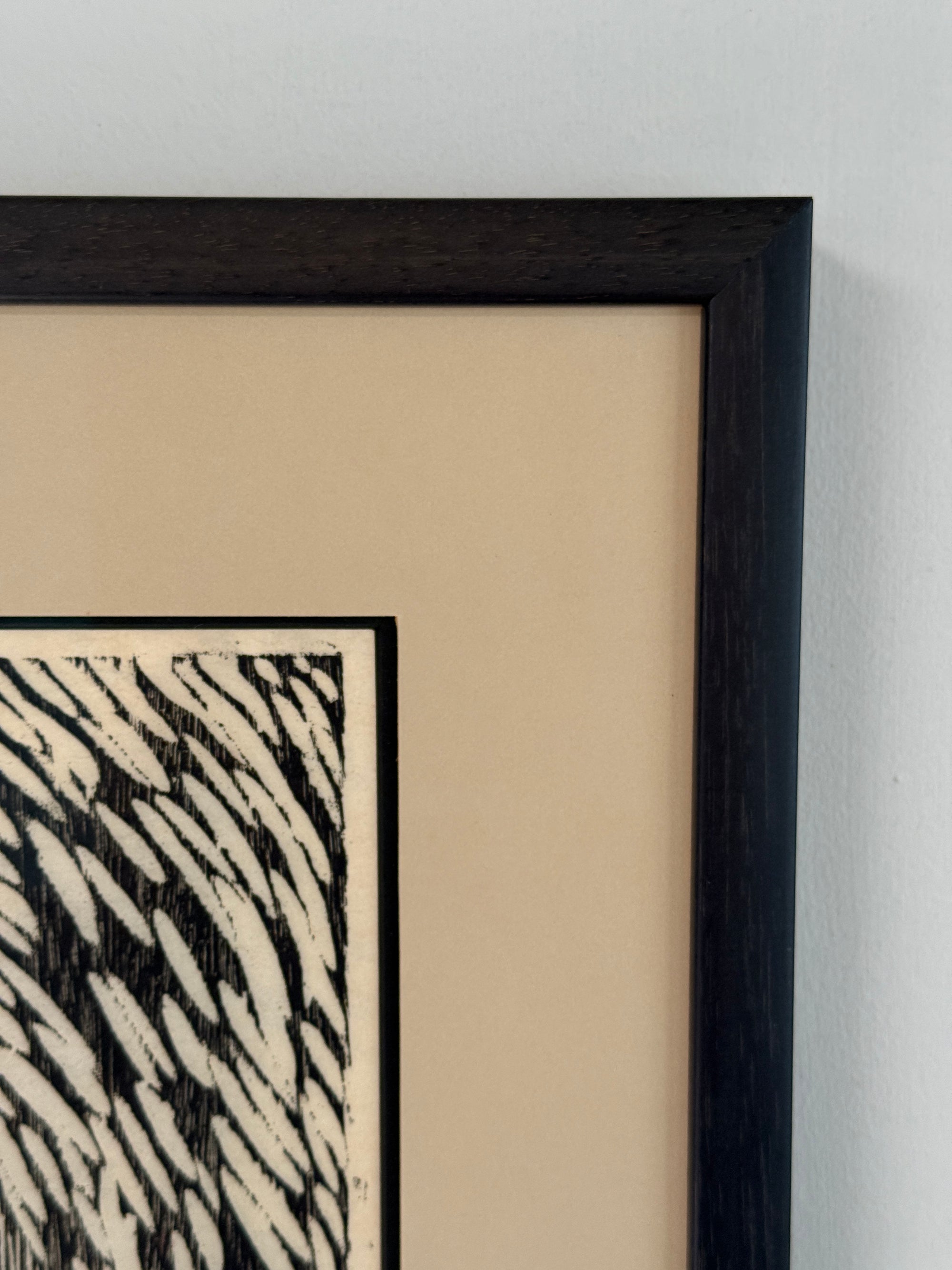Vintage MCM Yamada Signed Edition 1/10 “REST” | Framed Japanese Sosaku-Hanga Woodblock Print Mid Century Art