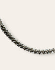 Vintage Italian Sterling Silver Faceted Twist Chain Necklace | 925 Silver Chunky Statement Layering Chain