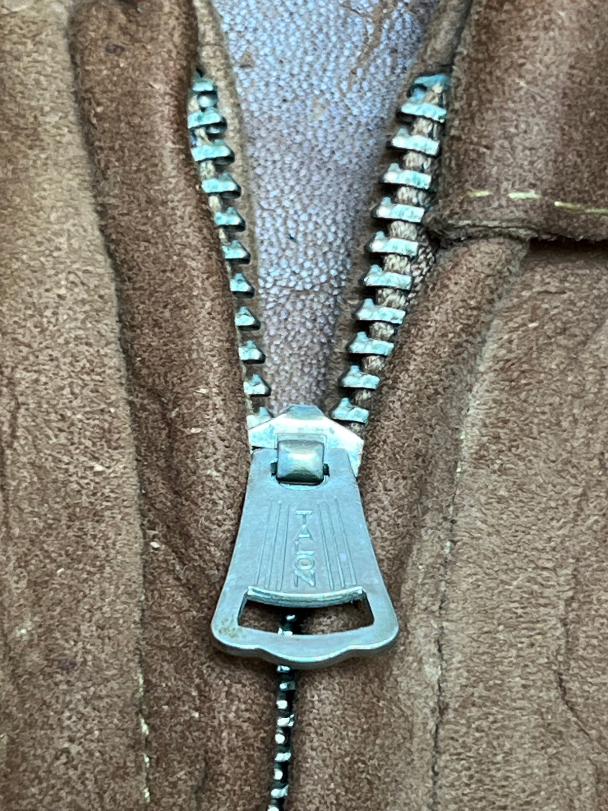 Vintage 1930s Suede Leather Cossack A-1 Chinstrap Jacket | Vintage Sport Coat Talon Zipper Side Buckles