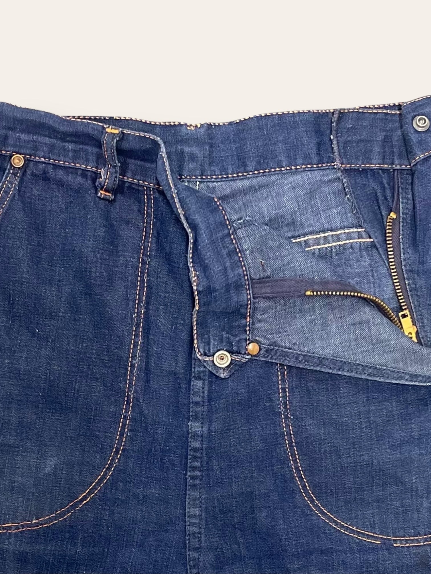 Vintage 1940's Strong and Reliable Side Zip Ranch Denim W:25