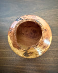 Vintage Signed Handcrafted Fir Burl Wood Bowl | Live Edge Natural Art Turned Vessel