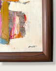 Vintage 1950s Bassett Mid-Century Modern Abstract Painting | Vintage MCM Painting