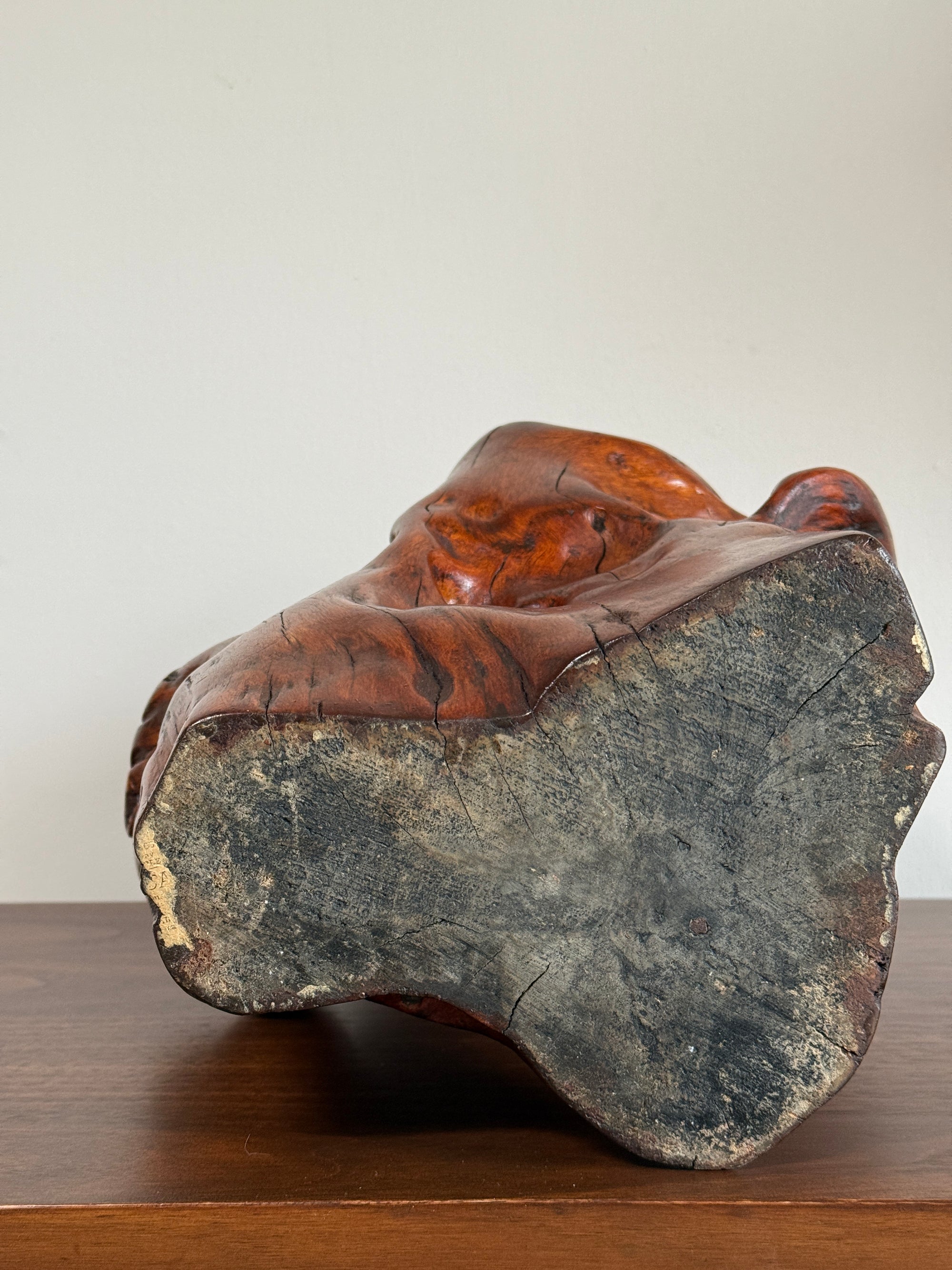 Vintage Mid Century Modern Organic Wood Sculpture | Hand Carved Burl Wood Abstract Biomorphic Art | MCM Naturalist Decor