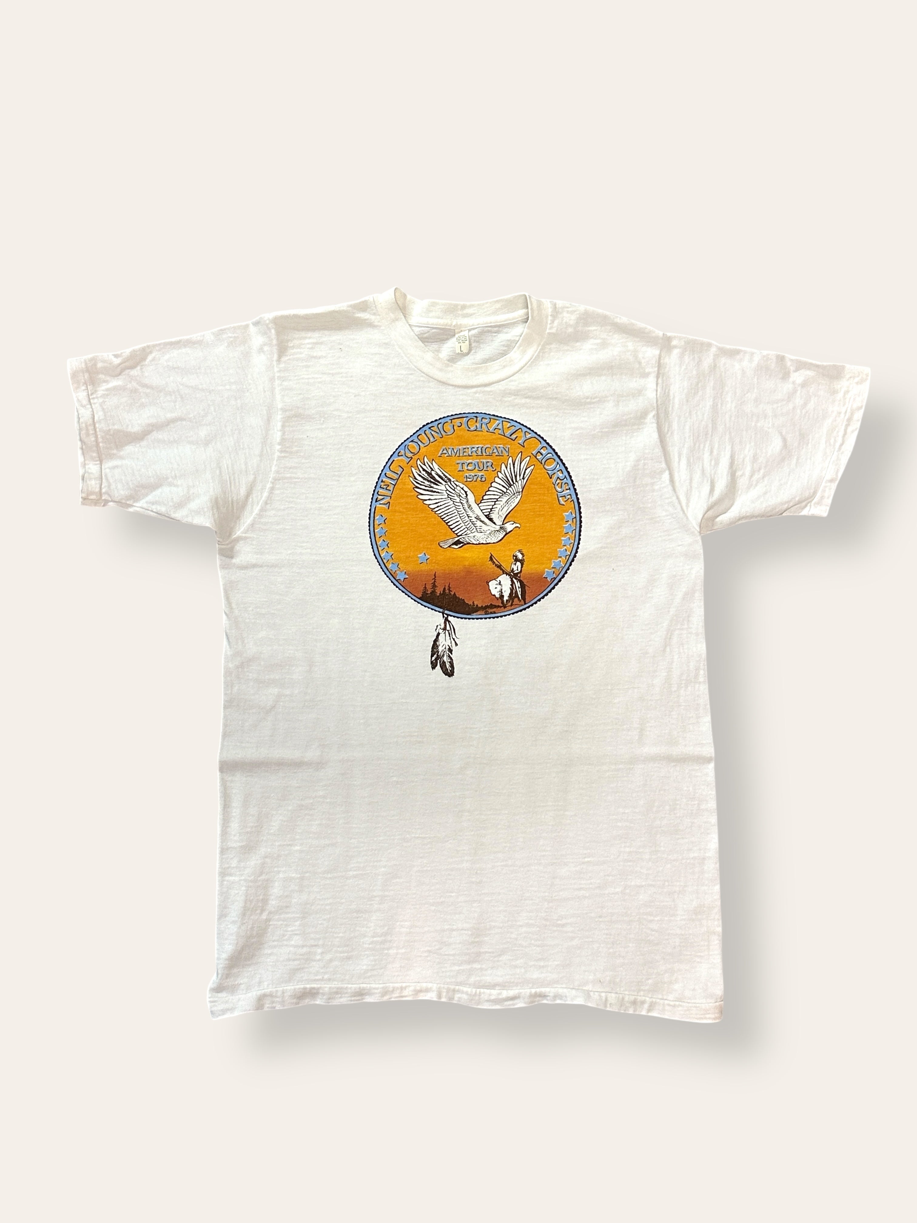 Vintage 1970's Neil Young Crazy Horse American Tour T-shirt