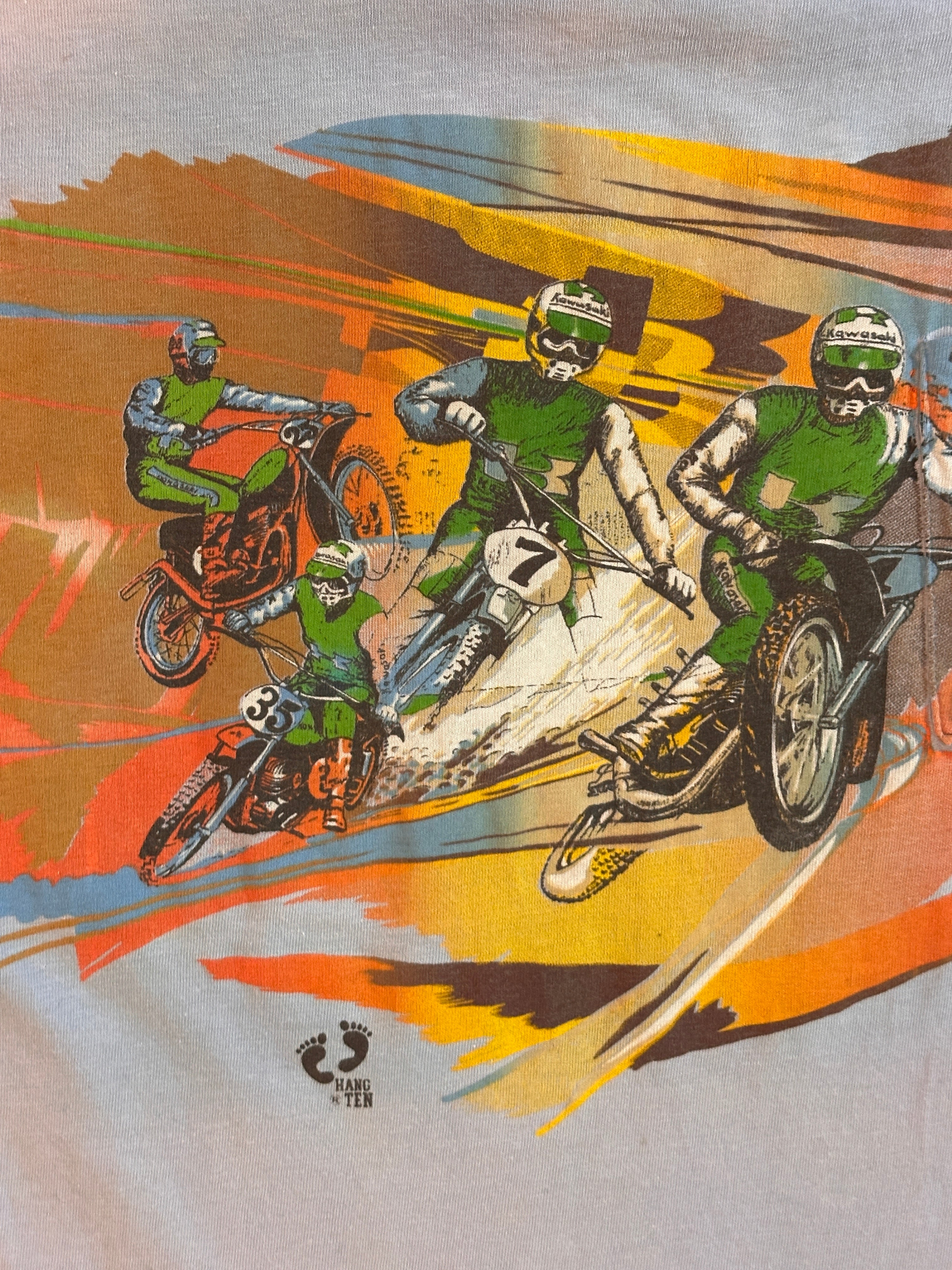 Vintage 1970's Hang Ten Kawasaki Motocross T-Shirt – Afterlife