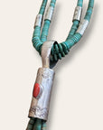 Vintage Santo Domingo Nestoria P. Coriz Turquoise Coral Necklace