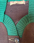Vintage 1940’s Hilltoppers M.C. Wool Cardigan Sweater