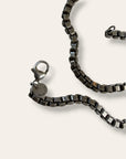 Vintage Tiffany & Co. Sterling Silver Venetian Box Chain Necklace | Classic Round Tag | 17” Chunky Silver