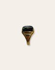 Vintage 1940’s Art Deco Onyx 10k Gold Diamond Ring Size 12.5
