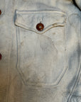 Vintage 1930s Buckskin Leather Cossack A-1 Jacket | Vintage Deerskin Sport Coat with Side Buckles