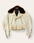 Vintage 1950’s White Horsehide Leather Jacket