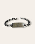 Vintage Sterling Silver WWII Identification Bracelet | Chunky Curb Link | 7” Chain Stamped