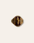 Vintage 1940’s HJ 10k Gold Art Deco Class Ring Size 10.5