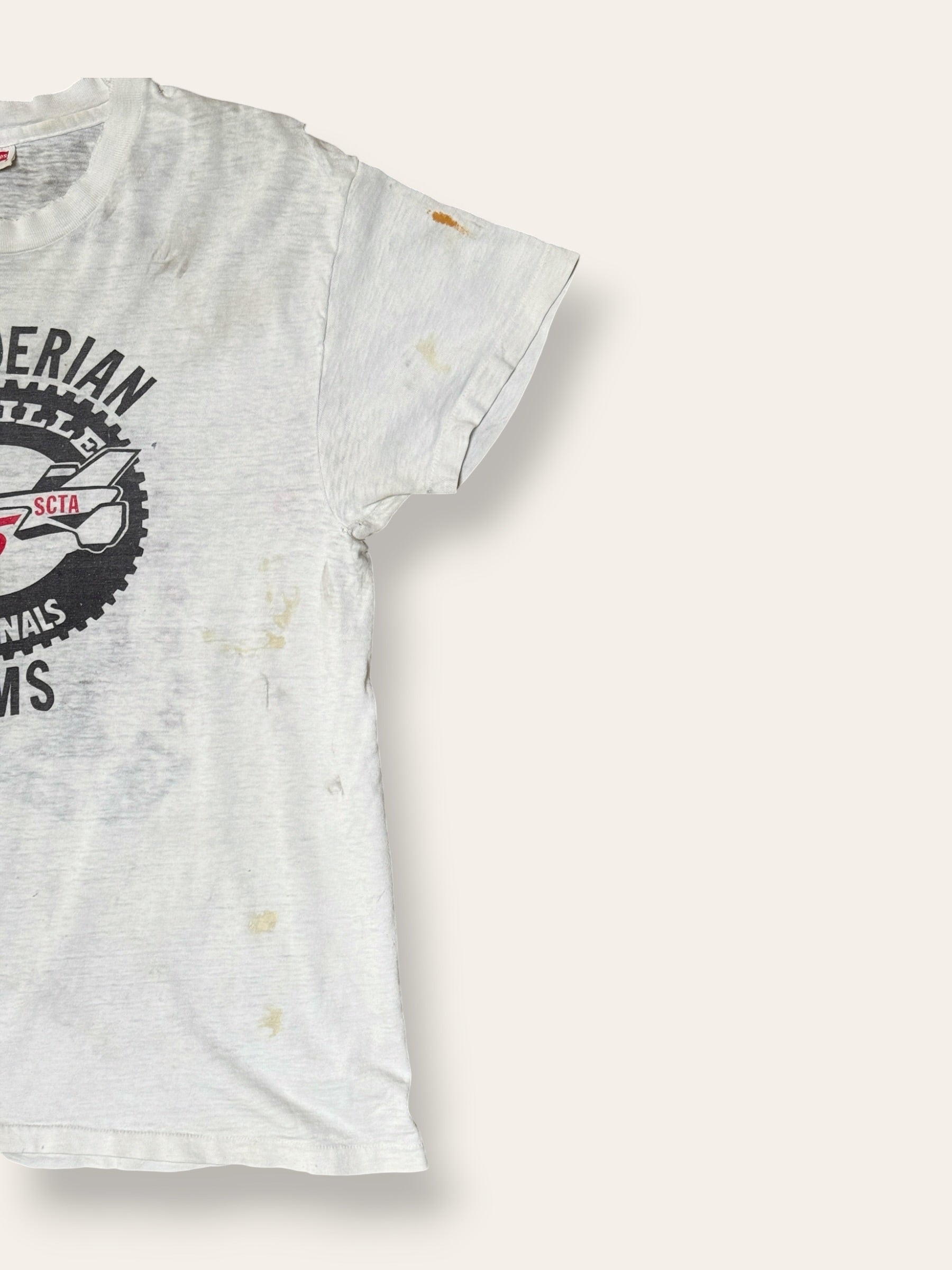 Vintage 1970 Iskenderian Cams Bonneville Racing T-Shirt | Distressed 1975 27th Annual SCTA Tee