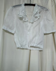 Vintage Edwardian Organza Cotton Blouse