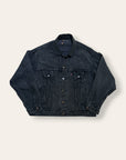 Vintage 1980’s Levi’s Black Denim Galaxy Jacket | Galactic Wash Trucker Jacket Size XL