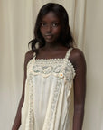 Vintage 1920’s Deadstock Cream Lace & Silk Step In Slip Dress