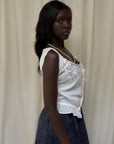 Antique 1900s Edwardian White Lace Inset Blouse | Antique Sheer Cotton Top Embroidered